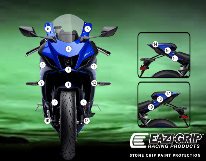 [GUARDYAM014] Eazi-Guard Paint Protection Film for Yamaha YZF-R7, gloss or matte (Gloss)
