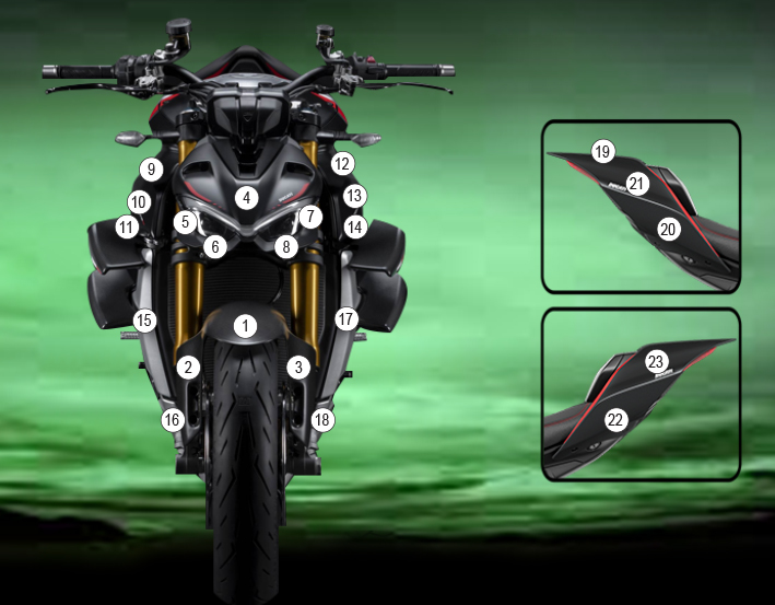 [GUARDDUC018] Eazi-Guard Paint Protection Film for Ducati Streetfighter V4 SP, gloss or matte (Gloss)