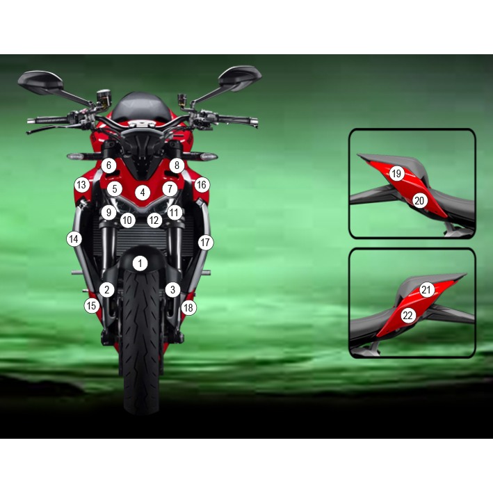 Eazi-Grip Paint Protection Film for Ducati Streetfighter V2, gloss or matte