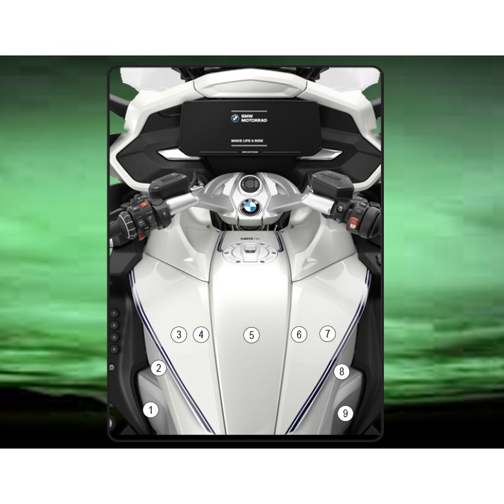 [TANKBMW001] Eazi-Grip Tank Protection Film for BMW K1600 GTL B, gloss or matte (Gloss)