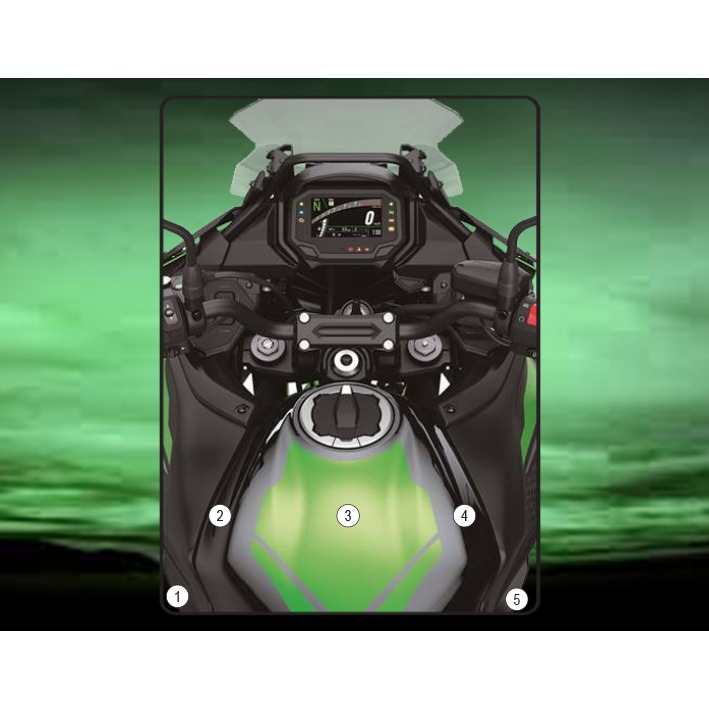 [TANKKAW001] Eazi-Grip Tank Protection Film for Kawasaki Versys 650, gloss or matte (Gloss)