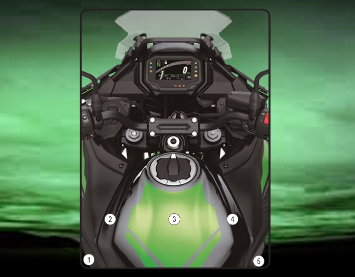 [TANKKAW001] Eazi-Guard Tank Protection Film for Kawasaki Versys 650, gloss or matte (Gloss)