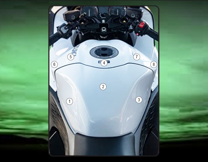 Eazi-Guard Tank Protection Film for Suzuki Hayabusa Gen III, gloss or matte