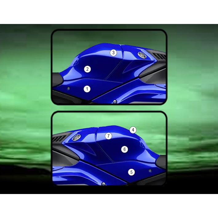 [TANKYAM002] Eazi-Grip Tank Protection Film for Yamaha YZF-R1, gloss or matte (Gloss)