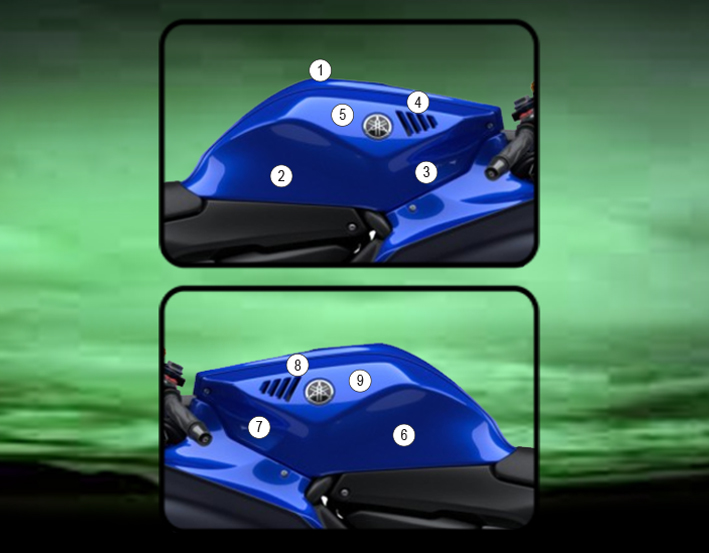 Eazi-Grip Tank Protection Film for Yamaha YZF-R7, gloss or matte
