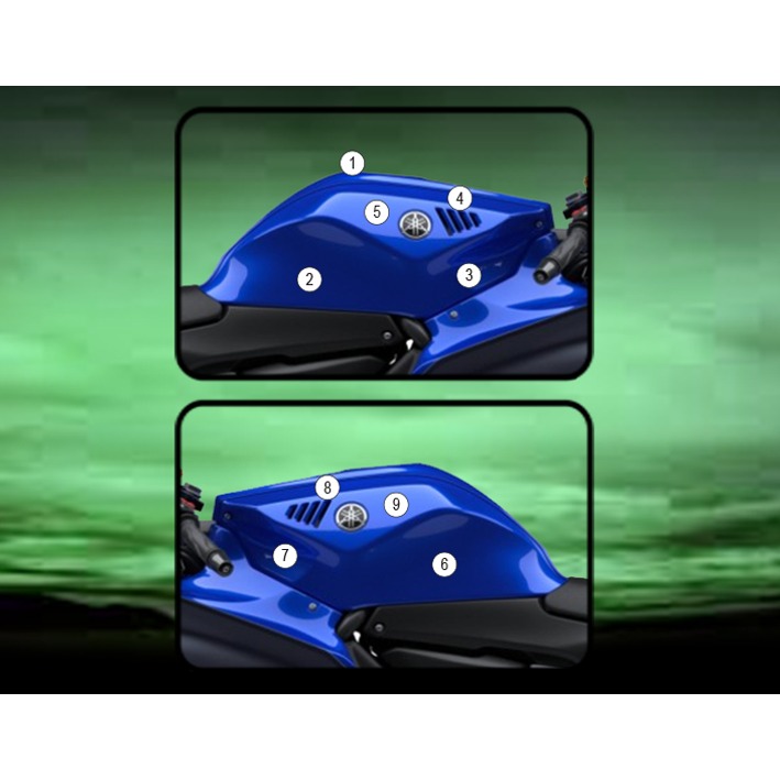 [TANKYAM004] Eazi-Grip Tank Protection Film for Yamaha YZF-R7, gloss or matte (Gloss)