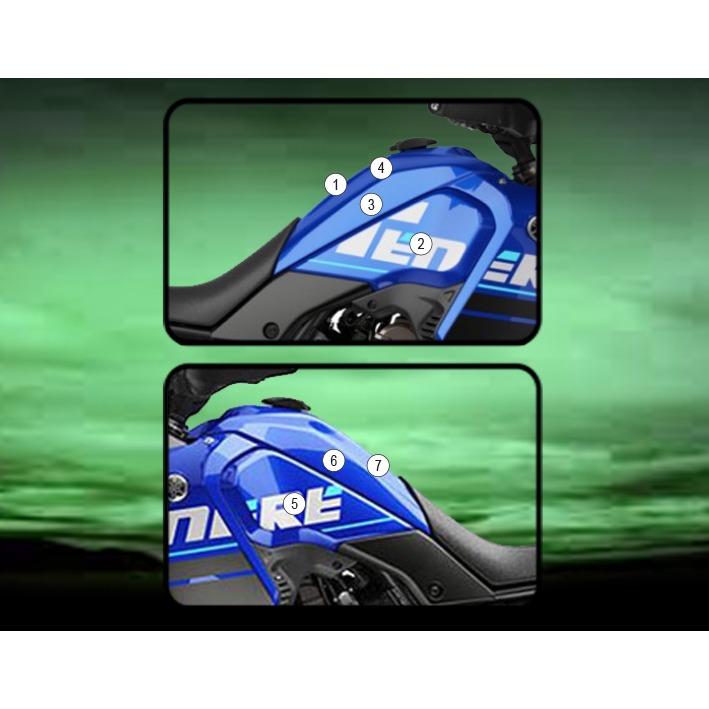 [TANKYAM005] Eazi-Grip Tank Protection Film for Yamaha Tenere 700, gloss or matte (Gloss)