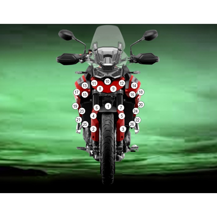 [GUARDTRI008] Eazi-Grip Paint Protection Film for Triumph Tiger 900 GT 850 Sport, gloss or matte (Gloss)