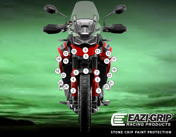 [GUARDTRI008] Eazi-Grip Paint Protection Film for Triumph Tiger 900 GT 850 Sport, gloss or matte (Gloss)