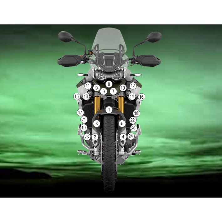 [GUARDTRI011] Eazi-Grip Paint Protection Film for Triumph Tiger 900 Rally Pro, gloss or matte (Gloss)