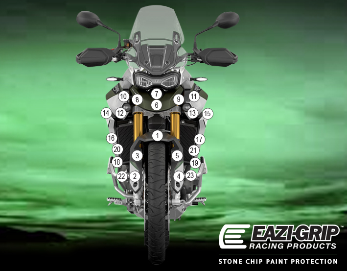 [GUARDTRI011] Eazi-Grip Paint Protection Film for Triumph Tiger 900 Rally Pro, gloss or matte (Gloss)