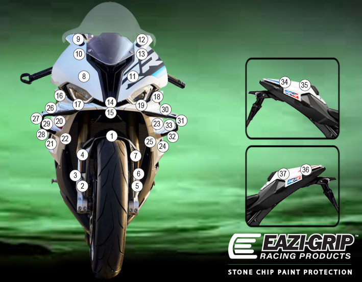 Eazi-Guard Paint Protection Film for BMW S1000RR 2023, gloss or matte