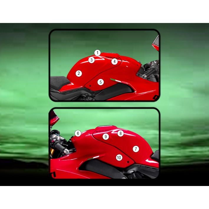 [TANKDUC003] Eazi-Grip Tank Protection Film for Ducati Panigale Streetfighter V4, gloss or matte (Gloss)