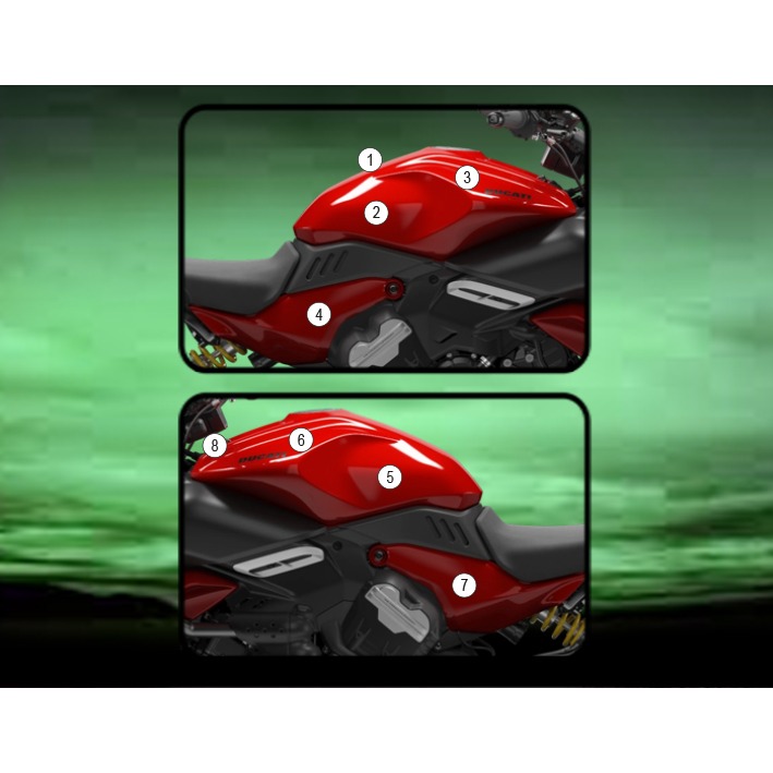 [TANKDUC005] Eazi-Grip Tank Protection Film for Ducati Diavel V4, gloss or matte (Gloss)