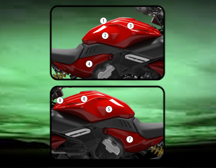[TANKDUC005] Eazi-Guard Tank Protection Film for Ducati Diavel V4, gloss or matte (Gloss)