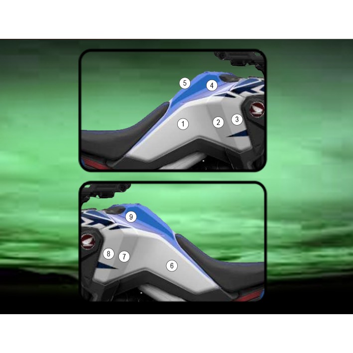 [TANKHON002] Eazi-Grip Tank Protection Film for Honda Africa Twin, gloss or matte (Gloss)