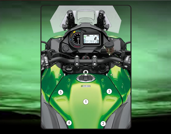 Eazi-Grip Tank Protection Film for Kawasaki Versys 1000, gloss or matte