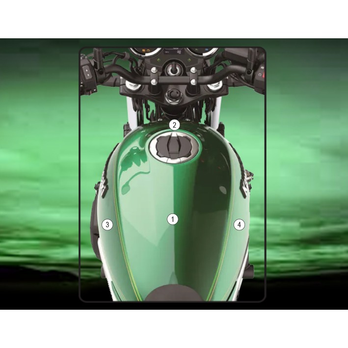 Eazi-Grip Tank Protection Film for Kawasaki Z650RS, gloss or matte