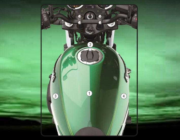 [TANKKAW005] Eazi-Guard Tank Protection Film for Kawasaki Z650RS, gloss or matte (Gloss)