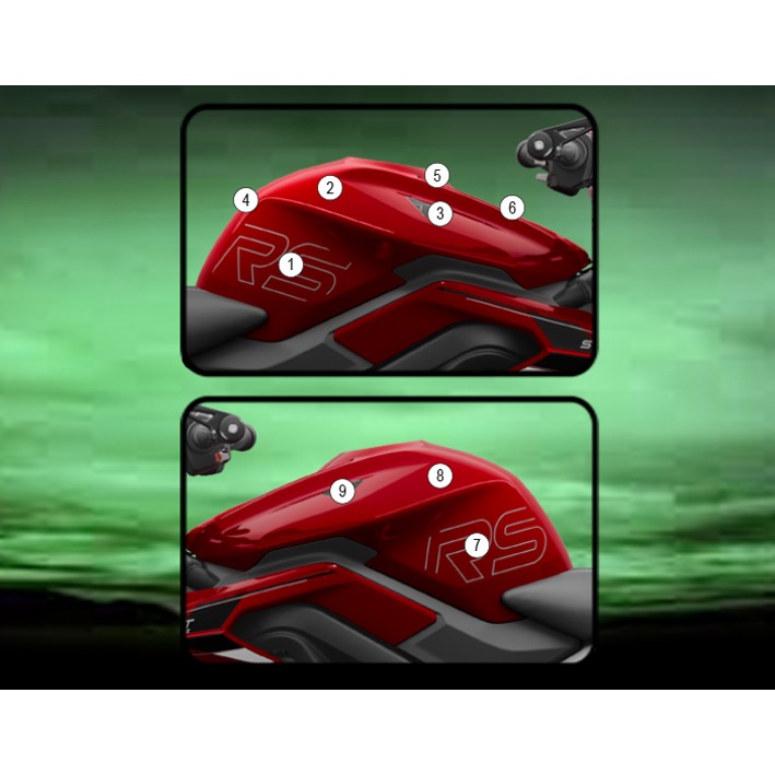 [TANKTRI004] Eazi-Grip Tank Protection Film for Triumph Street Triple R RS 2023, gloss or matte (Gloss)