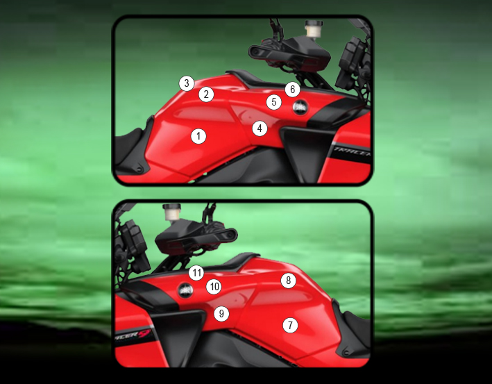 [TANKYAM007] Eazi-Guard Tank Protection Film for Yamaha Tracer 9 GT, gloss or matte (Gloss)