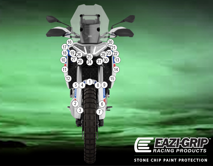[GUARDAPR009] Eazi-Grip Paint Protection Film for Aprilia Tuareg 660, gloss or matte (Gloss)