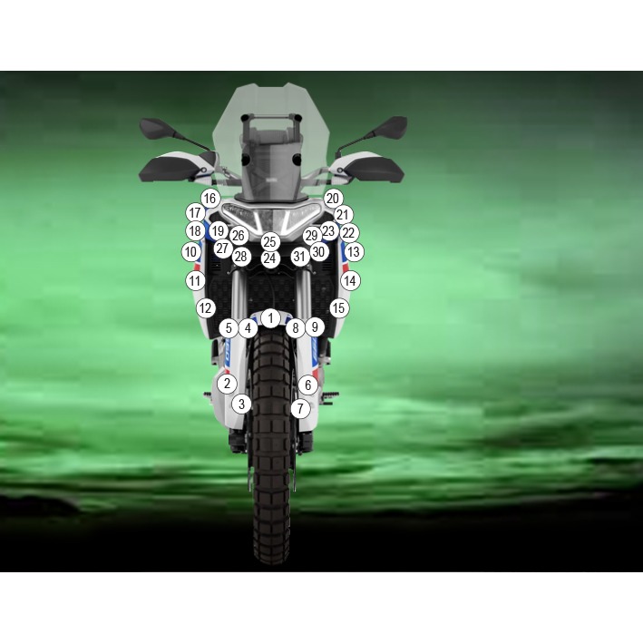 [GUARDAPR009] Eazi-Grip Paint Protection Film for Aprilia Tuareg 660, gloss or matte (Gloss)