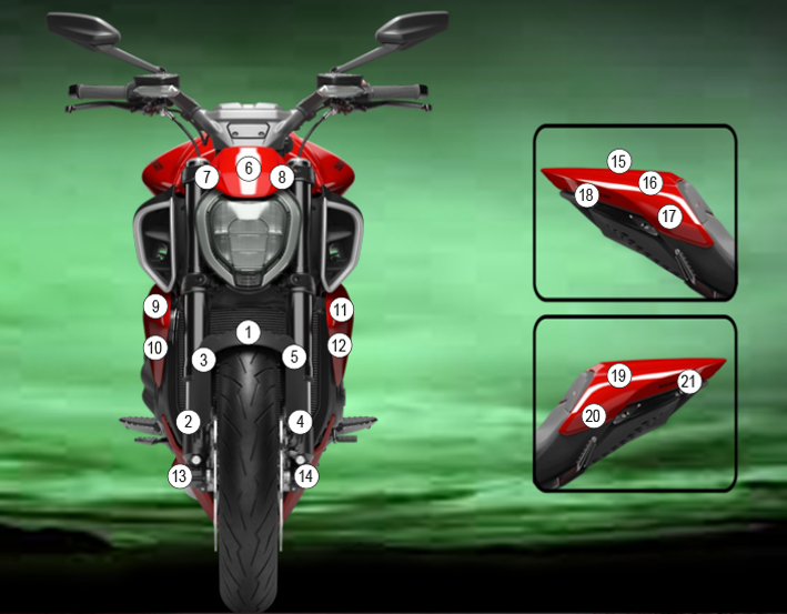 [GUARDDUC025] Eazi-Grip Paint Protection Film for Ducati Diavel V4 2023, gloss or matte (Gloss)