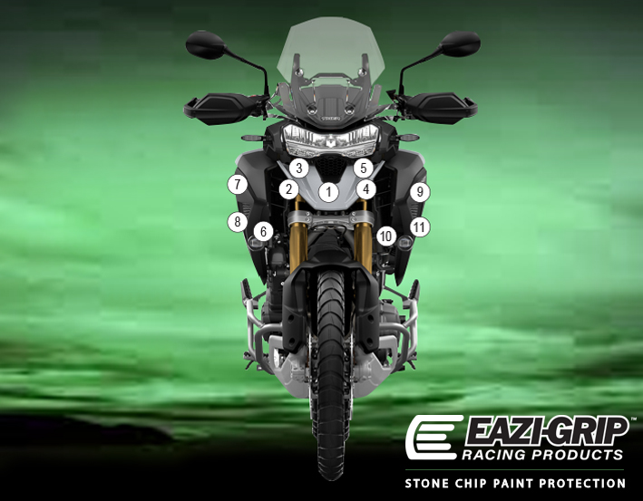 [GUARDTRI015] Eazi-Guard Paint Protection Film for Triumph Tiger 1200 GT Rally Pro, gloss or matte (Gloss)