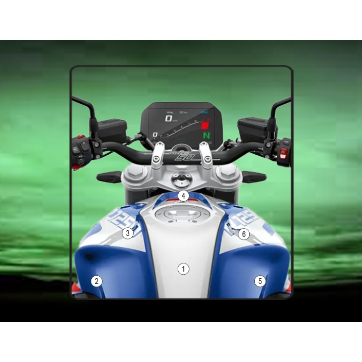 [TANKBMW009] Eazi-Grip Tank Protection Film for BMW R1250R, gloss or matte (Gloss)
