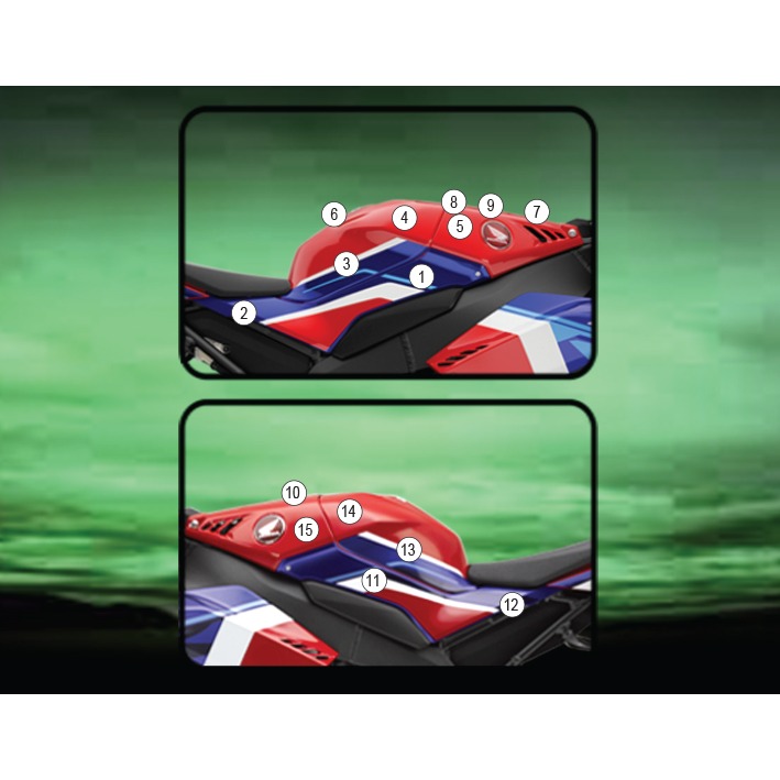 [TANKHON004] Eazi-Grip Tank Protection Film for Honda CBR1000RR-R, gloss or matte (Gloss)