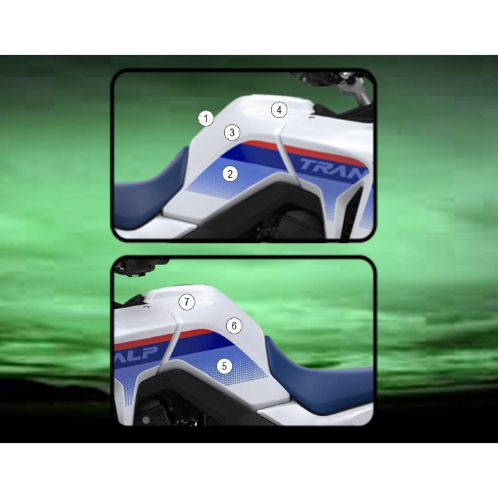 [TANKHON005] Eazi-Grip Tank Protection Film for Honda XL750 Transalp, gloss or matte (Gloss)