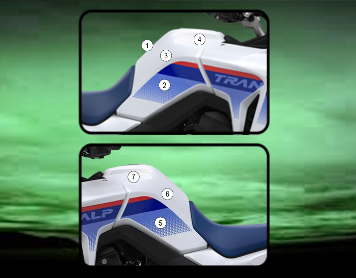 [TANKHON005] Eazi-Guard Tank Protection Film for Honda XL750 Transalp, gloss or matte (Gloss)