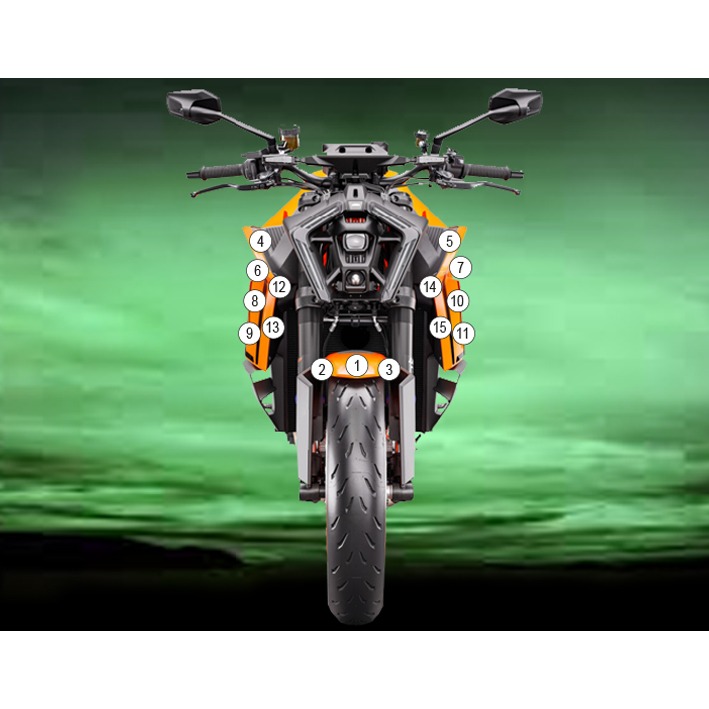 [GUARDKTM011] Eazi-Grip Paint Protection Film for KTM 1390 Super Duke R, gloss or matte (Gloss)