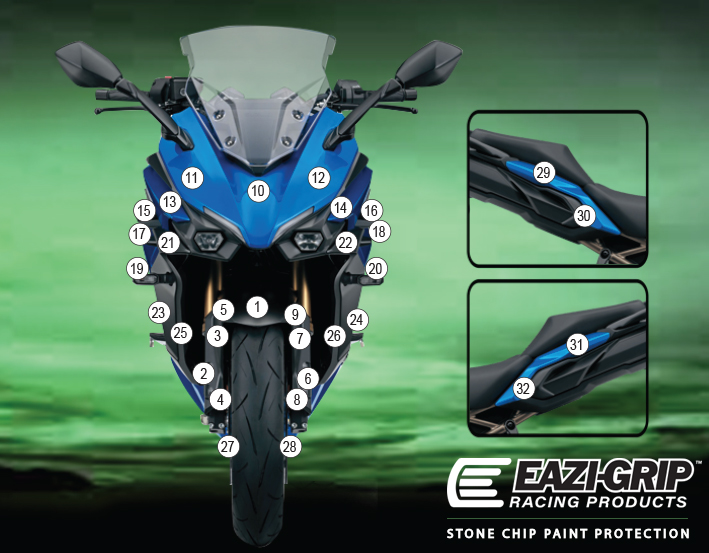 [GUARDSUZ006] Eazi-Guard Paint Protection Film for Suzuki GSX-S 1000 GT, gloss or matte (Gloss)