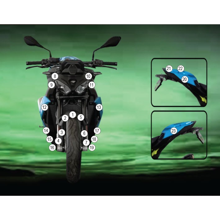 Eazi-Grip Paint Protection Film for BMW S 1000 R, gloss or matte