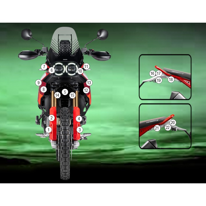 [GUARDDUC030] Eazi-Grip Paint Protection Film for Ducati Desert X Rally, gloss or matte (Gloss)