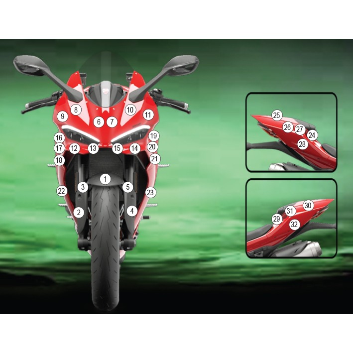 Eazi-Grip Paint Protection Film for Ducati Panigale V2, gloss or matte