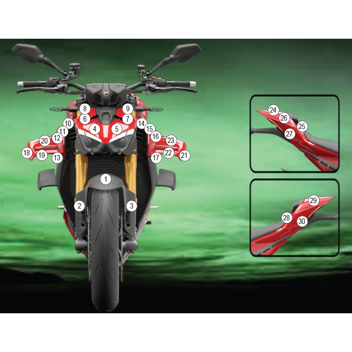 Eazi-Grip Paint Protection Film for Ducati Streetfighter V4, gloss or matte
