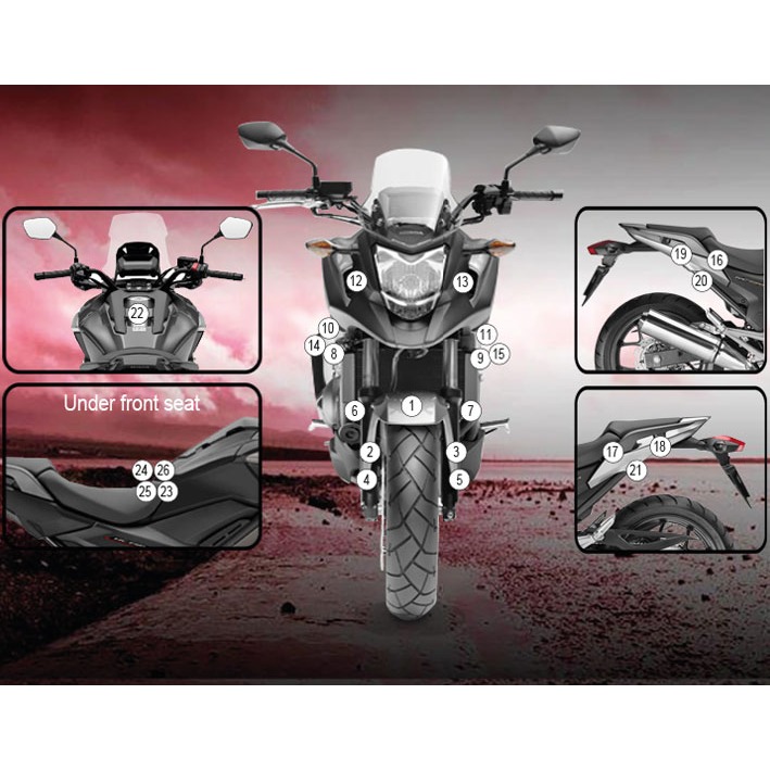 Eazi-Grip Paint Protection Film for Honda NC750X, gloss or matte