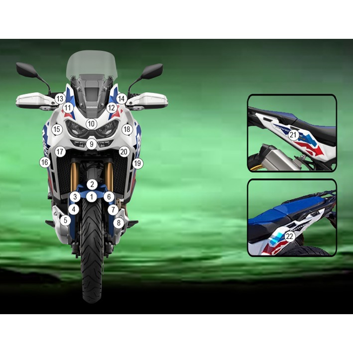 Eazi-Grip Paint Protection Film for Honda Africa Twin Adventure Sports, gloss or matte