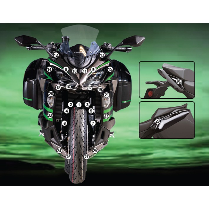 Eazi-Grip Paint Protection Film for Kawasaki Ninja 1100SX, gloss or matte