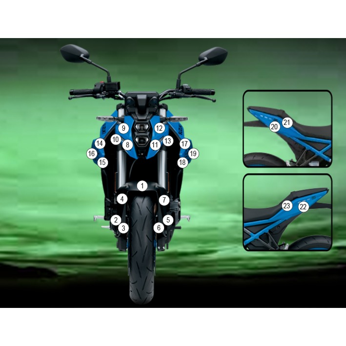 Eazi-Grip Paint Protection Film for Suzuki GSX-8S, gloss or matte