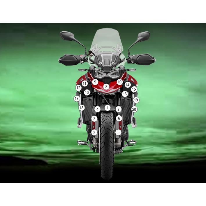 Eazi-Grip Paint Protection Film for Triumph Tiger 900 GT, gloss or matte