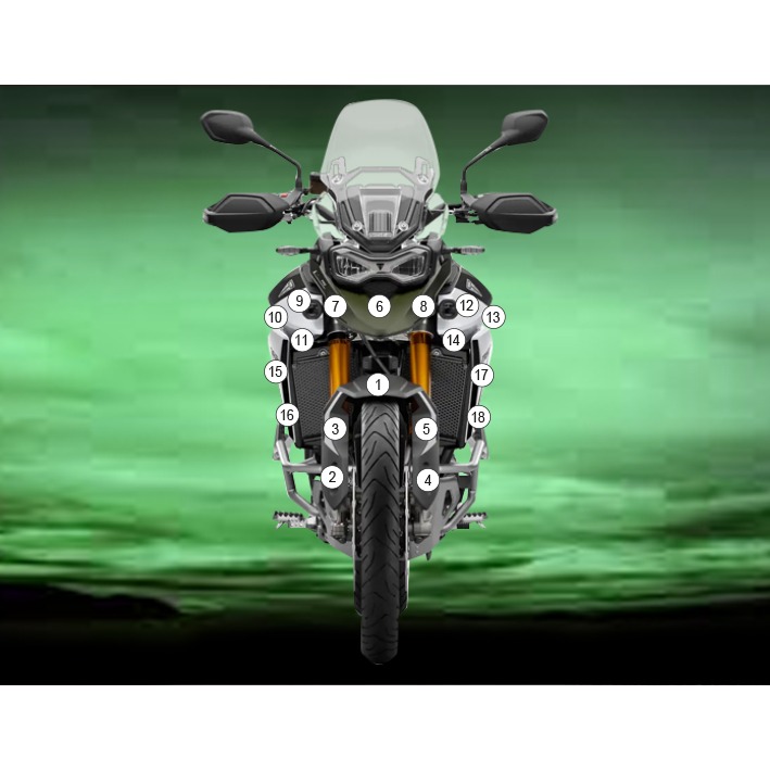 Eazi-Grip Paint Protection Film for Triumph Tiger 900 Rally, gloss or matte