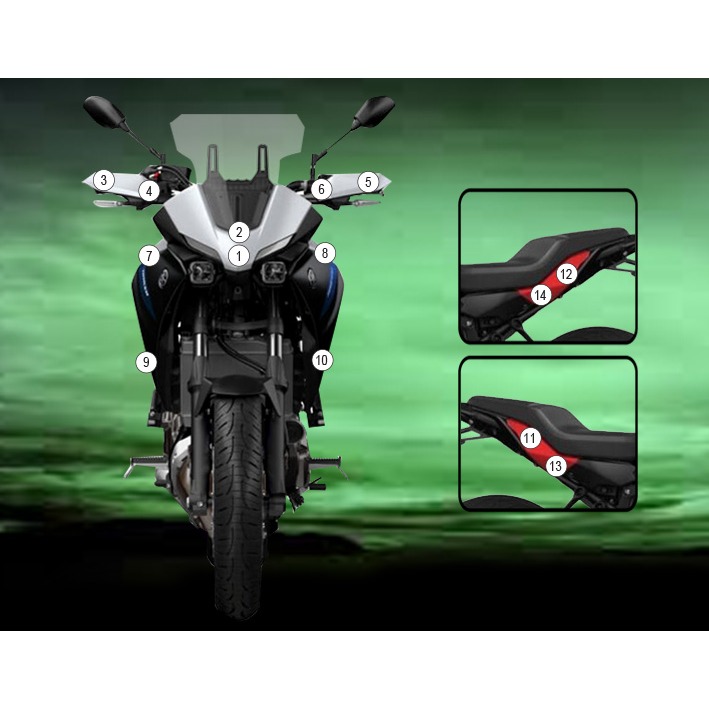 Eazi-Grip Paint Protection Film for Yamaha Tracer 7, gloss or matte
