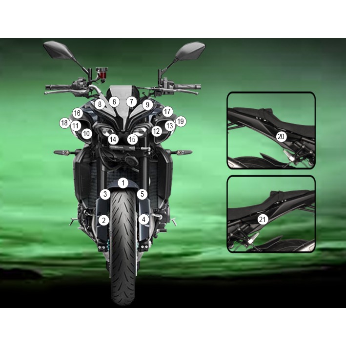 [GUARDYAM015] Eazi-Grip Paint Protection Film for Yamaha MT-10, gloss or matte (Gloss)
