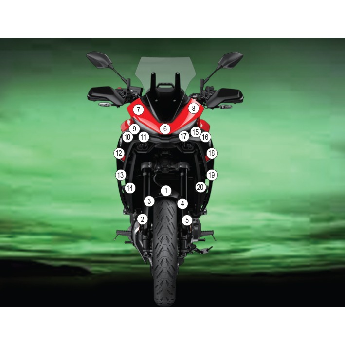 Eazi-Grip Paint Protection Film for Yamaha Tracer 7, gloss or matte