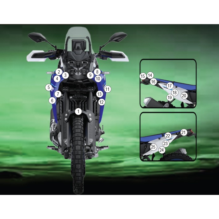 Eazi-Grip Paint Protection Film for Yamaha Tenere 700, gloss or matte
