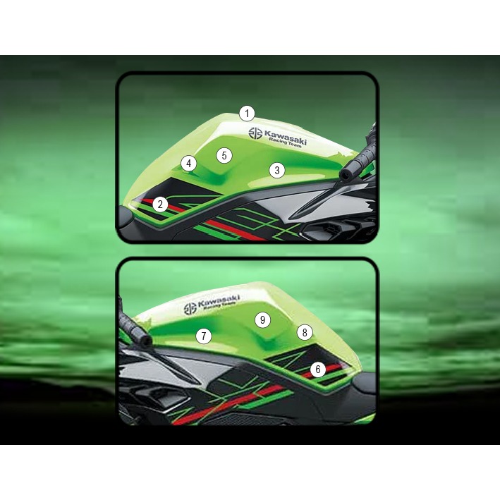 [TANKKAW006] Eazi-Grip Tank Protection Film for Kawasaki ZX-4R RR (Gloss)